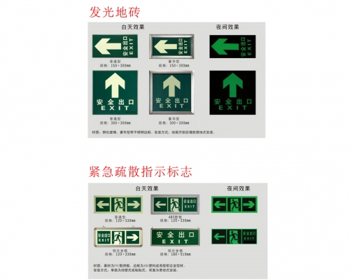 发光地砖+紧急疏散指示标志